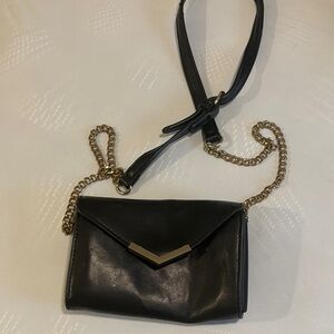 Urban Expressions Black Crossbody with Gold Chain Detail Certified Vegan